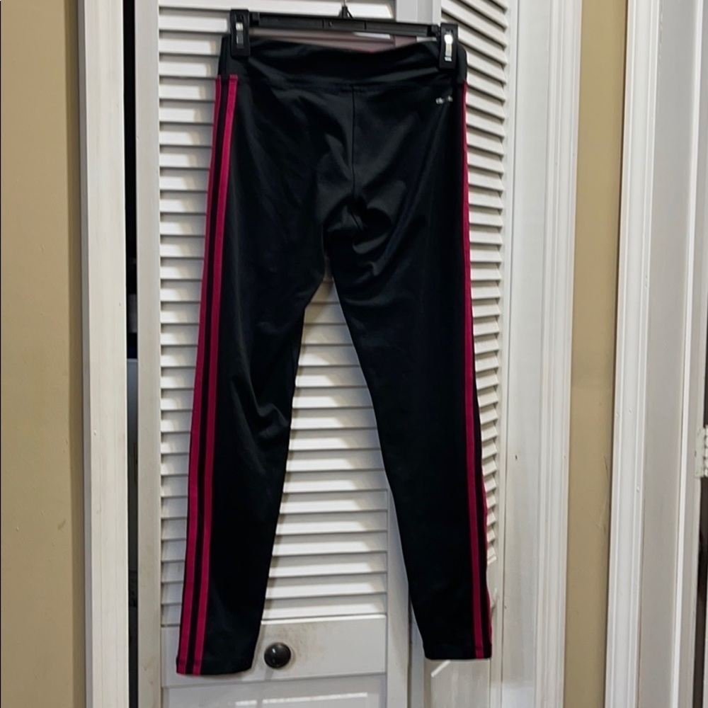 Adidas leggings black and pink B9 - Picture 3 of 5